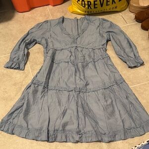 LOFT Blue Long Sleeve Dress